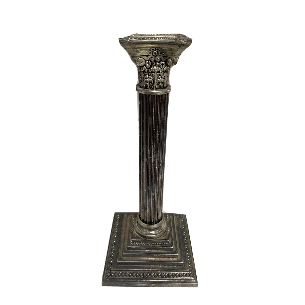 Godinger Silver Plate 1992 Corninthian Column‎ 11.5" Candlestick